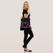 Tote Bag Assistant Médicale Coeur stéthoscope rose (Sur le modèle)