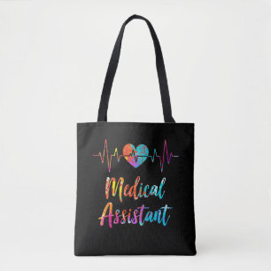 Tote Bag Assistant Médicale Heartbeat Nursing Hospital Coeu