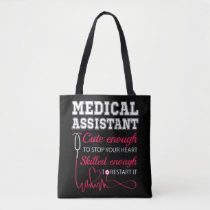 Tote Bag Assistant Médicale Mignonne Infirmière Stop Coeu
