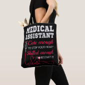 Tote Bag Assistant Médicale Mignonne Infirmière Stop Coeur  (De près)