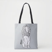 Tote Bag Assistant vintage d'Oz, Lion courageux (Devant)