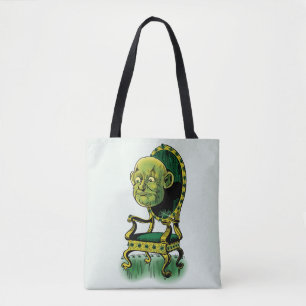 Tote Bag Assistant vintage Oz, Grumpy Wizard Emerald Throne