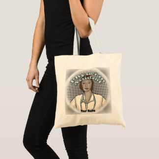 Tote Bag Assistante médicale afro-féminine nom personnalisé