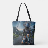 Tote Bag Astral Blue Jeans guerrier (Dos)