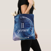 Tote Bag Astrologie aquarelle - Gemini (De près)