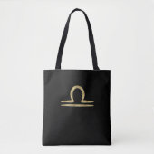 Tote Bag Astrologie de naissance LIBRA Or Septembre Octobre (Devant)