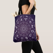 Tote Bag Astrologie moderne Roue cadeau zodiaque (De près)