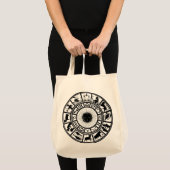 Tote Bag Astrologie vintage Roue Zodiaque (Devant (produit))