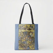 Tote Bag Astrologie vintage, Roue Zodiaque Renaissance, 155 (Devant)