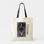 Tote Bag Astrologie Zodiaque foncée : Libra Black Silver No (Dos)
