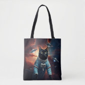 Tote Bag Astronaut de chat galactique (Devant)