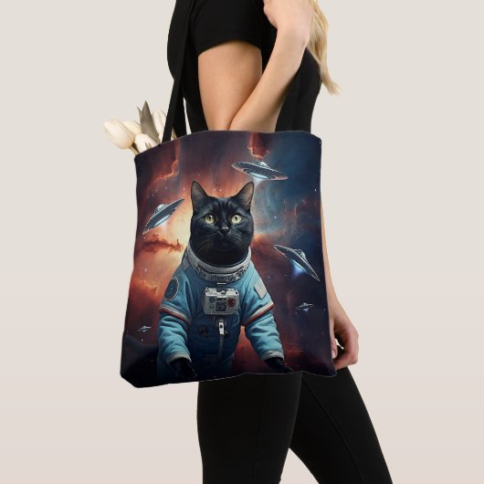Tote Bag Astronaut de chat galactique (De près)