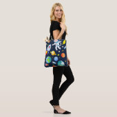 Tote Bag Astronaut in Space Planets and Rockets Pattern (Sur le modèle)