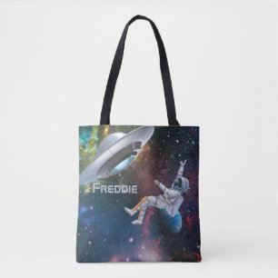 Tote Bag Astronaut personnalisé et soucoupe volante