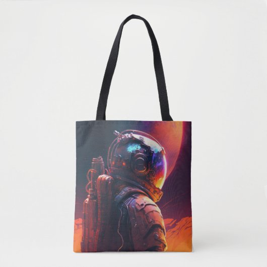 Tote Bag Astronaut World Discovery Peinture Univers Humain (Devant)