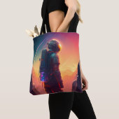 Tote Bag Astronaut World Discovery Peinture Univers Humain (De près)