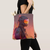 Tote Bag Astronaut World Discovery Peinture Univers Humain (De près)