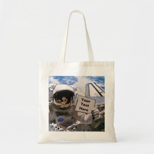 Tote Bag Astronaute de la NASA tenant un panneau - Ajouter