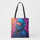Tote Bag Astronaute de Neon Cyberpunk (Devant)
