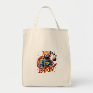 Tote Bag astronaute de panda rouge