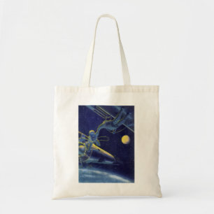 Tote Bag Astronautes de la science-fiction vintage dans l'e