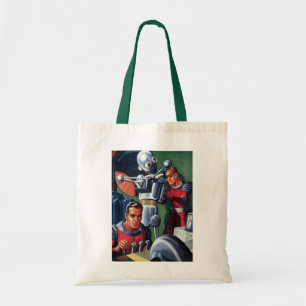 Tote Bag Astronautes de la science-fiction vintage réparant