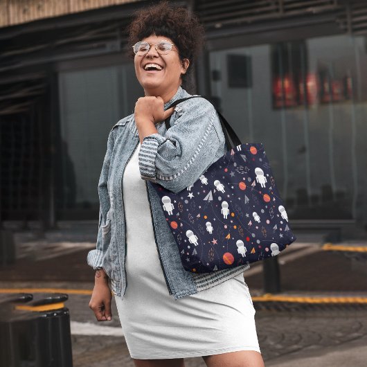 Tote Bag astronautes du dessin animé