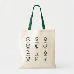 Tote Bag Astronomie, Symboles du système solaire