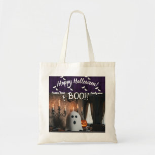 Tote Bag astuce ou régal, nom, halloween personnalisé, boo