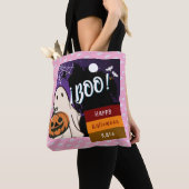 Tote Bag astuce ou traitement, nom persolescent halloween r (De près)