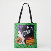 Tote Bag astuce ou traitement, nom persolescent halloween r (Devant)