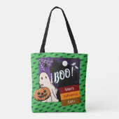 Tote Bag astuce ou traitement, nom persolescent halloween r (Dos)