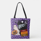 Tote Bag astuce ou traitement, nom persolescent halloween r (Dos)