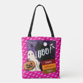 Tote Bag astuce ou traitement, nom persolescent halloween r (Dos)