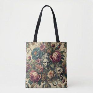 Tote Bag Atelier Arcane - Signature Gothique Floral Tout-En