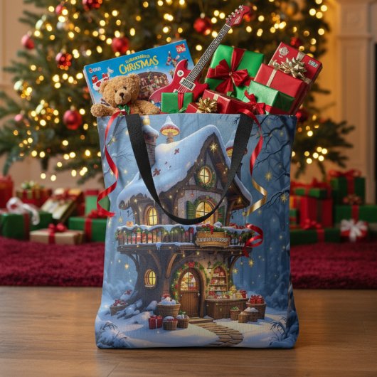 Tote Bag Atelier de Père Noël Whimsical Noël