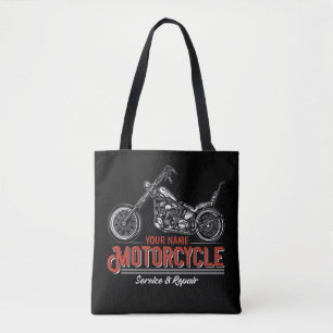 Tote Bag Atelier de réparation de motocyclette personnalisé