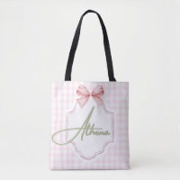 Athena Baby Girl Nursery Bow&En vichy personnalisé