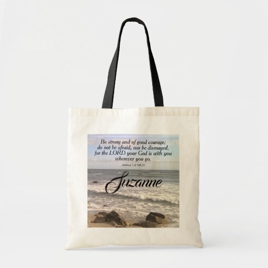 Tote Bag Atlantic Ocean Shore N'ayez pas peur Bible Verset (Devant)