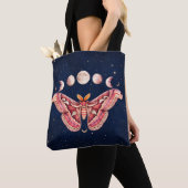 Tote Bag Atlas Moth Night Sky Cosmos Moon Phase | Boho Art (De près)