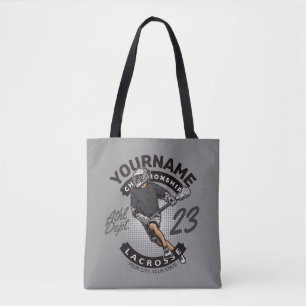 Tote Bag Attaque de l'équipe sportive du joueur de crosse p