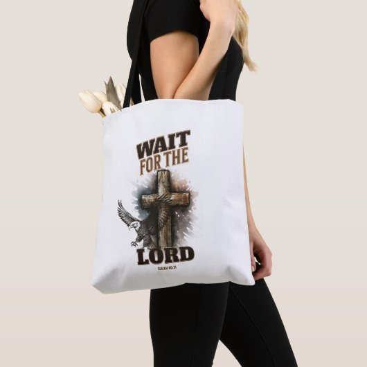 Tote Bag Attendez L'Éternel Ésaïe 40:31 (De près)