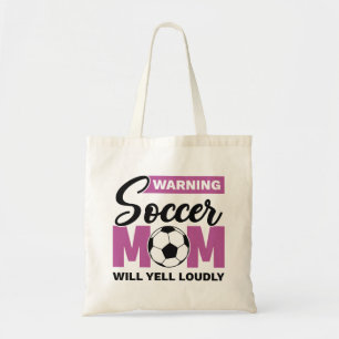 Tote Bag Attention Maman De Football Va hurler Fort