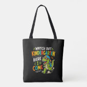 Tote Bag Attention maternelle j'arrive Dino (Dos)