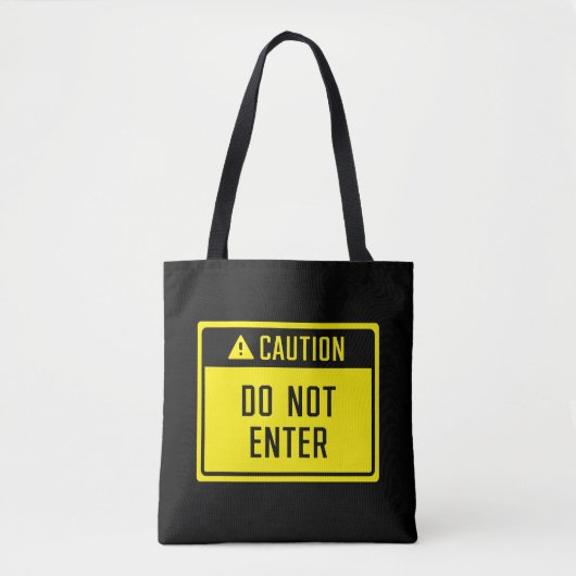 Tote Bag Attention Ne pas entrer de signe (Devant)