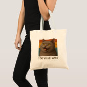 Tote Bag Attitude de chat rétro (Devant (produit))