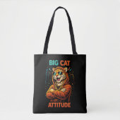 Tote Bag Attitude de gros chat (Devant)