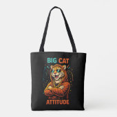 Tote Bag Attitude de gros chat (Dos)