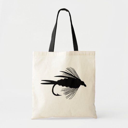 Tote Bag Attrait de pêche de mouche noire (Devant)