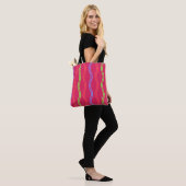 Tote Bag Attrape l'attention Pervenche Lime Melon Vagues Ro (Sur le modèle)